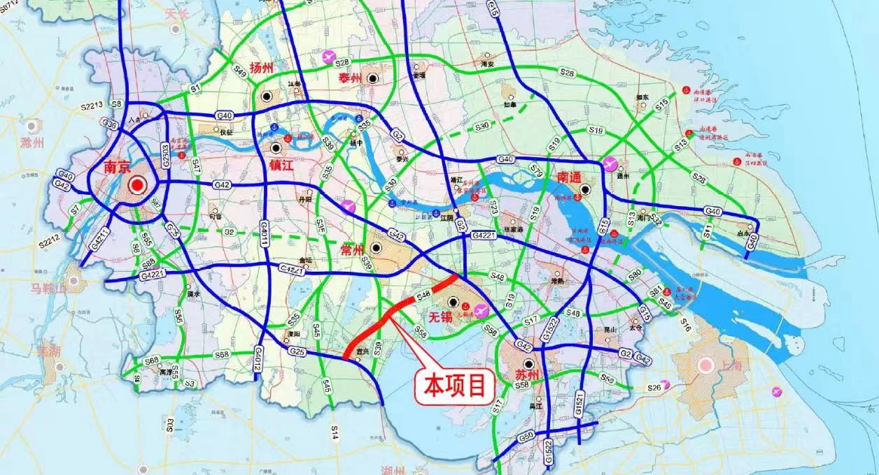 锡宜高速扩建地图